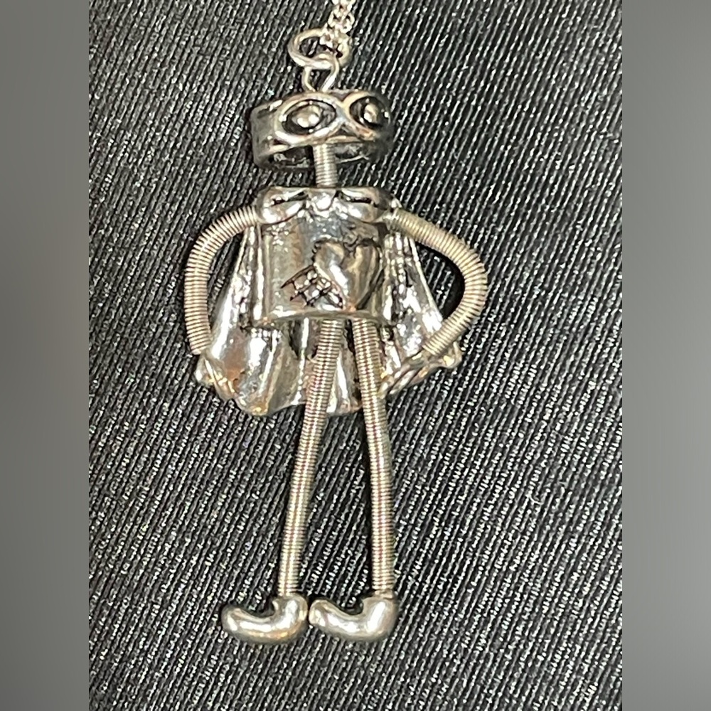 NWT Superhero robot charm and necklace with heart on his chest